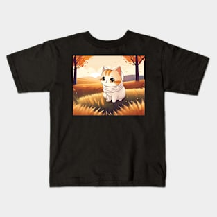 Cartoon Cat Kids T-Shirt